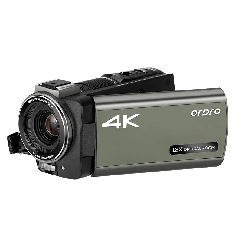  ī޶ ̺ Ʈ Facebook YouTube Ordro AX60 4K  ķڴ Filmadora Professional Vlog ī޶ 12X  